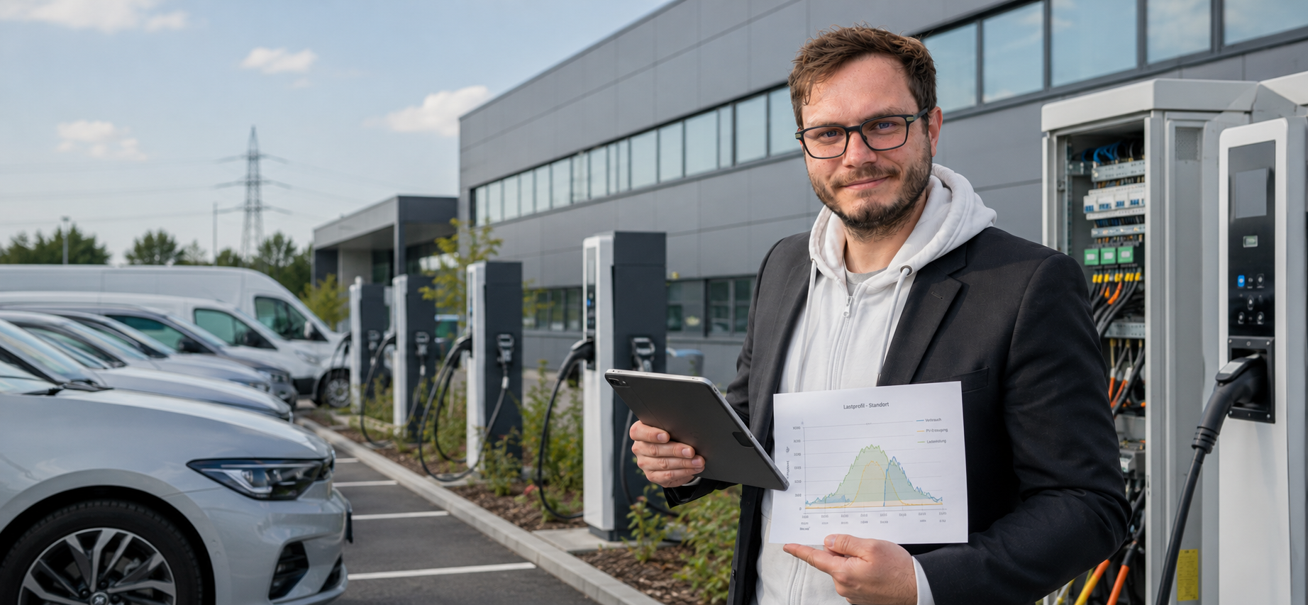 Dr.-Ing. Christopher Wilmes an öffentlicher Ladeinfrastruktur mit Lastprofil-Auswertung